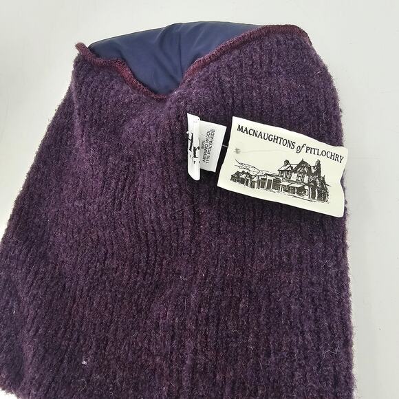 Harley of Scotland Purple Merino Wool Blend Beanie Hat OS Ski Winterwear NEW main image 9